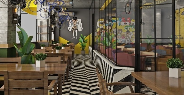 cartoon art kafe